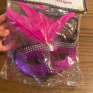 Hot Pink Masquerade/Mardi Gras Mask